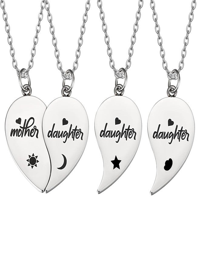 Yonhon Mother Daughter Necklace Set for 4, Mom Daughter Matching Necklace for 4 - Image 1